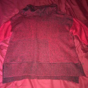 Red and Black Knitted Sweater